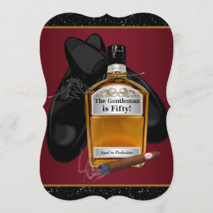 Mans Whiskey en sigaar verjaardagsfeestje Kaart