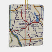 Mansfield LA  Map Keramisch Ornament (Rechts)