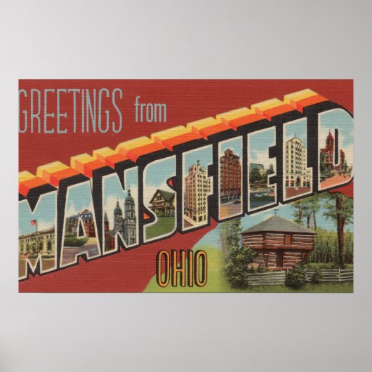 Mansfield, Ohio - Grote letterscènes Poster (Voorkant)