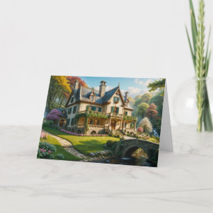 Mansion van het perfect gevangen moment feestdagen kaart