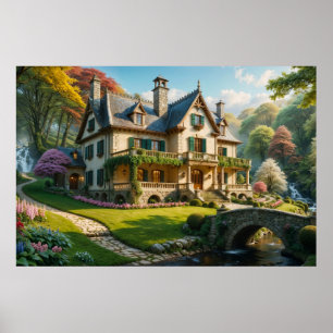 Mansion van het perfect gevangen moment poster