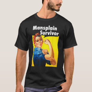 Mansplain Survivor Tshirt Drôle Mansplaining Femin