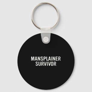 Mansplainer Overlevende Grappig Eenvoudig Ontwerp Sleutelhanger