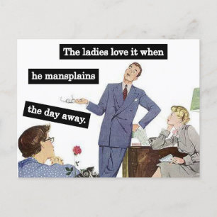 Mansplaining bij de Kantoor, de secretarissen Briefkaart