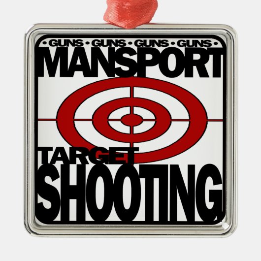 MANSPORT PISTOLEN TARGET SHOOTING ORNAMENT (Voorkant)