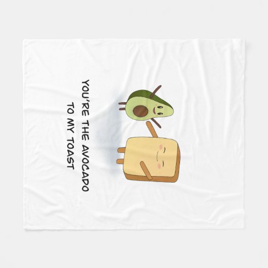 Manta de aguacate y tostada fleece deken (Voorkant (Horizontaal))