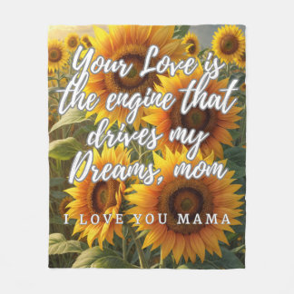 Manta de Girasoles para Mamá Fleece Deken