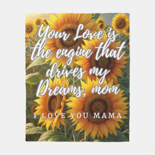 Manta de Girasoles para Mamá Fleece Deken (Voorkant)