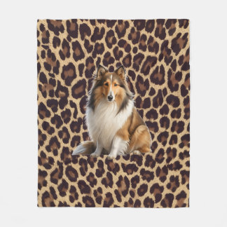 Manta de rough collie de tela polar  fleece deken