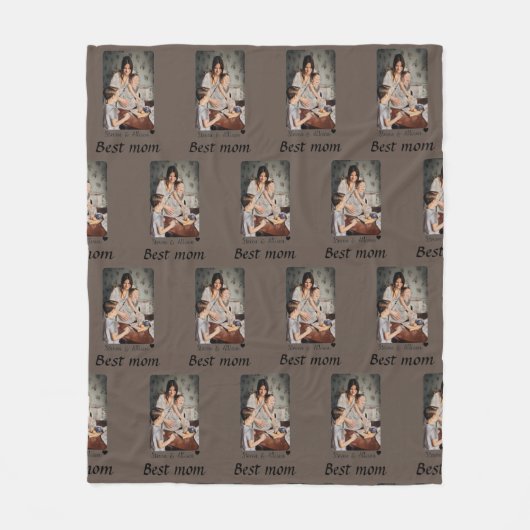 Manta personalizada de mama con hijos fleece deken (Voorkant)