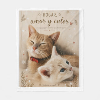 Manta Polar de Gatos Tiernos Diseño Acogedor de  Fleece Deken