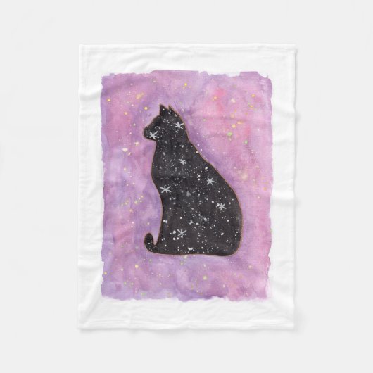 Manta Polar Gato de Estrellas Fleece Deken (Voorkant)