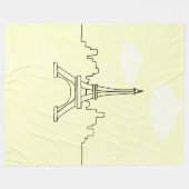 Manta Polar Torre Eiffel  Fleece Deken (Voorkant (Horizontaal))