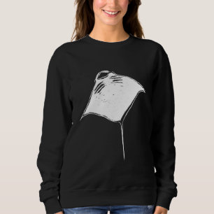 Manta Ray Art Schets Kleding Scuba Duiker Manta Ra Trui