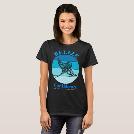 Manta Ray Belize Ocean T-shirt (Voorkant volledig)