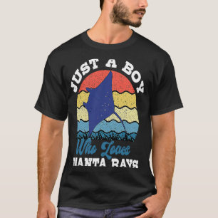 Manta Ray Boy Stingray Vis Mantas Oceaanbioloog T-shirt