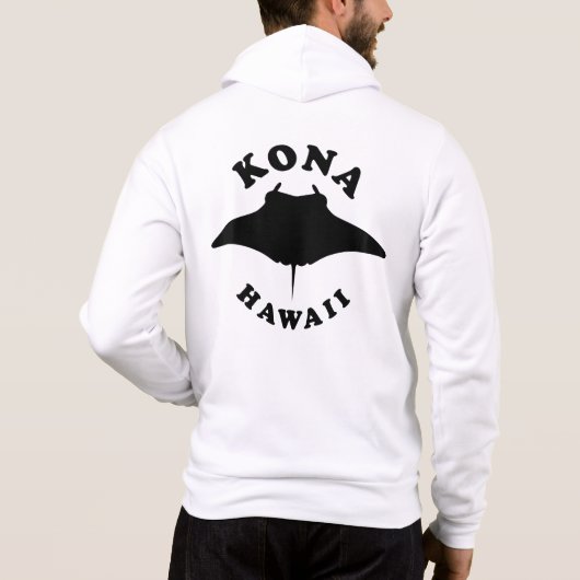 Manta Ray duiken in Kona, Hawaï Hoodie (Achterkant)