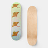 Manta Ray Flames custom name Skateboard  (Recto)