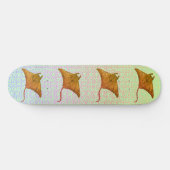 Manta Ray Flames custom name Skateboard  (Horz)