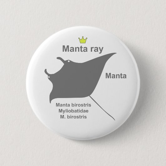 Manta ray g5 ronde button 5,7 cm (Voorkant)