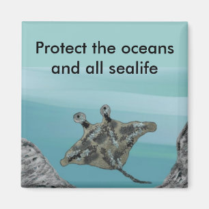 Manta Ray Habitat Protection Magnet Magneet