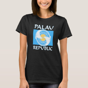 Manta Ray op de Palauaanse vlag van Palau T-shirt