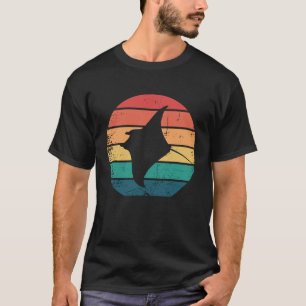 Manta Ray Retro Silhouette Ocean Animal T-shirt