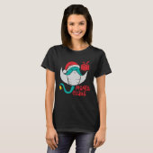 Manta Ray Santa Christmas Beach   Manta Claus T-shirt (Voorkant volledig)