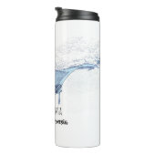 Manta ray silhouet frosted glas koffie mok (Geroteerd rechts)