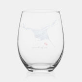 Manta ray silhouet frosted glas koffie mok (Achterkant)