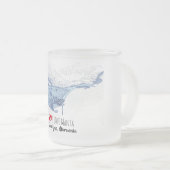 Manta ray silhouette imprimée Mug (Devant droit)