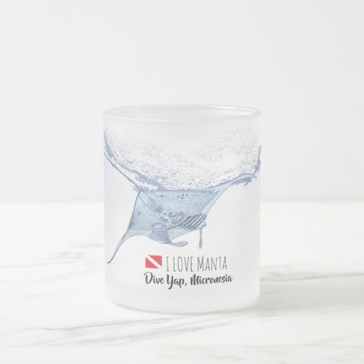 Manta ray silhouette imprimée Mug (Centre)