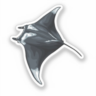 Manta ray sticker