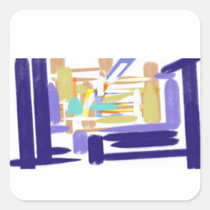 Manta Ray Summer Joy Vierkante Sticker