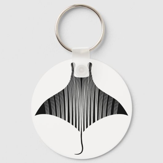 Manta Ray Tattoo Art Sleutelhanger (Voorkant)