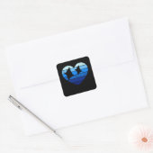  Manta Ray Vierkante Sticker (Envelop)