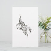 manta-rays met dubbele rays briefpapier (Staand voorkant)