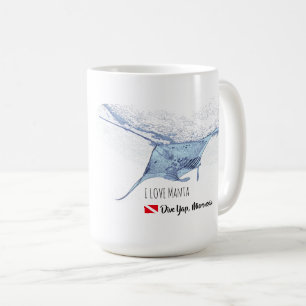 Manta silhouette en verre dépoli taché tasse à caf