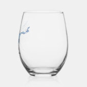 Manta silhouette en verre dépoli taché tasse à caf (Gauche)