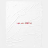 "Manta Vida En Pareja Amor Romántico Hogar Fleece Deken (Voorkant)