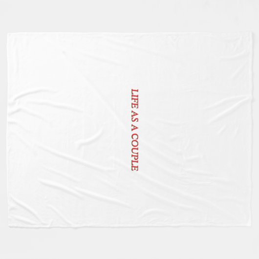 "Manta Vida En Pareja Amor Romántico Hogar Fleece Deken (Voorkant (Horizontaal))