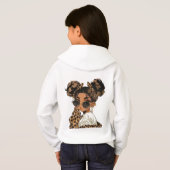 Manteau à capuche fille léopard chic - T-Shirt mod (Dos entier)