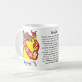 Manteau anglais de famille de Klein de tasse de (Devant gauche)