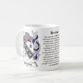 Manteau Brown de famille de tasse de bras (Devant gauche)