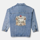 Manteau de denim élégant et personnalisé de fleurs (Verso)