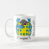 Manteau de famille d'Alvarado de tasse de bras (Gauche)