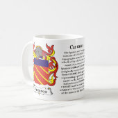 Manteau de famille de Carrasco de tasse de bras (Devant gauche)