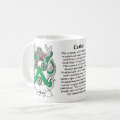 Manteau de famille de Carter de tasse de bras (Devant gauche)