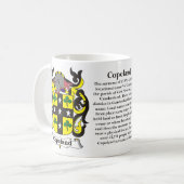 Manteau de famille de Copeland de tasse de bras (Devant gauche)