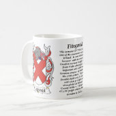 Manteau de famille de Fitzgerald de tasse de bras (Devant gauche)